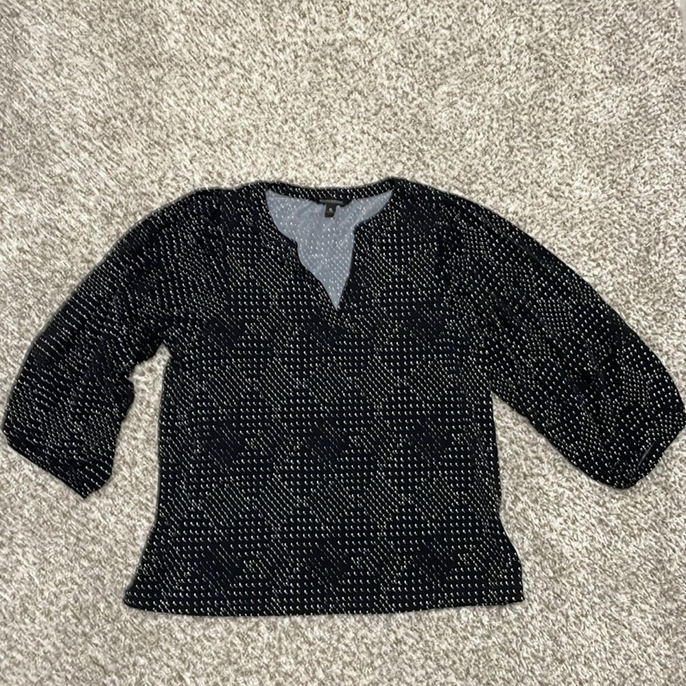 Banana Republic Black/White Top Sz M